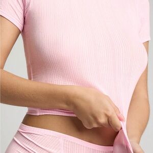 Negative Underwear Pink  Sleeve Tee